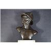 Image 1 : Germany - Bronzed Bust of Soldier in WWI Period Helmet on White Base