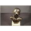 Image 3 : Germany - Bronzed Bust of Soldier in WWI Period Helmet on White Base