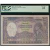 Image 1 : Reserve Bank of India ND (1937) 1000 Rupees Certified PCGS Very Fine 30