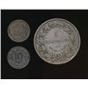 Image 2 : DENMARK - 1855 2 Rigsdaler + 10 Ore 1857, 1912