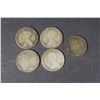 Image 1 : GREAT BRITAIN - 5 x Florins 1868 - 1873