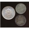 Image 2 : PAPAL STATES - Three Silver coins 1875, 1866 5 Lire in EF, 1958 500 L. UNC