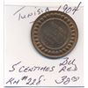 Image 2 : TUNISIA - 1921-1954 9 mixed coins Inc. 1904 5c in Red Unc