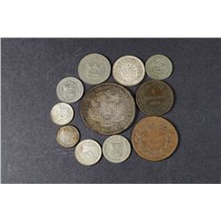 VENEZUELA - Lot of 11 coins 1852-1960 Inc. 34.7 grams of silver