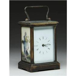 ENAMELED CARRIAGE CLOCK