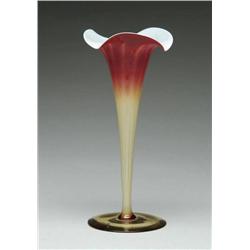 PLATED AMBERINA LILY VASE