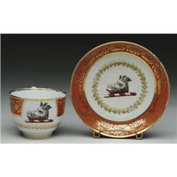 19TH CENTURY PORCELAIN CUP AND SAUCER