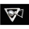 Image 1 : STERLING SILVER AND PEARL BROOCH/PENDANT