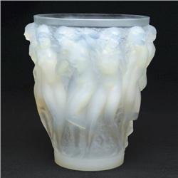 LALIQUE OPALESCENT BACCHANTES VASE