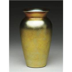 SIGNED DURAND GOLD VASE