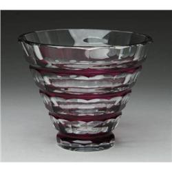 VAL ST. LAMBERT ART GLASS VASE