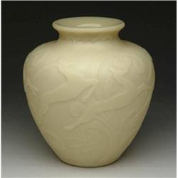 STEUBEN ACID CUT BACK IVORY VASE