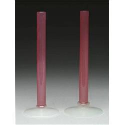 PAIR OF STEUBEN BUD VASES