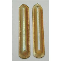 PAIR OF ART GLASS PRISMS