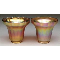 TWO AMERICAN ART GLASS SHADES