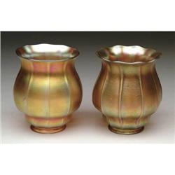 TWO ART GLASS SHADES