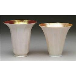 TWO AMERICAN ART GLASS SHADES