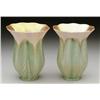 Image 1 : PAIR OF QUEZAL DECORATED ART GLASS SHADES