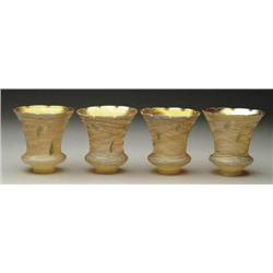 FOUR LUSTRE ART SHADES