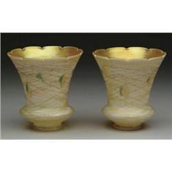 PAIR OF LUSTRE ART SHADES