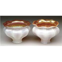 TWO AMERICAN ART GLASS SHADES