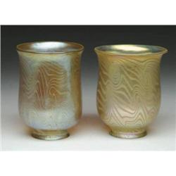 PAIR OF ART GLASS SHADES