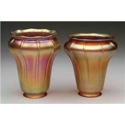 TWO AMERICAN ART GLASS SHADES