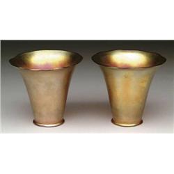 TWO AMERICAN ART GLASS SHADES