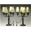 Image 1 : PAIR OF TIFFANY CANDLESTICK LAMPS