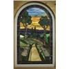 Image 1 : LEADED AND STAINED GLASS WINDOW