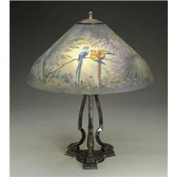 PAIRPOINT JUNGLE BIRD LAMP