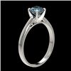 Image 3 : 1.06 ctw Intense Blue Diamond Ring 10K White Gold - REF-127M5F - SKU:36520