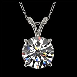 1.50 ctw H-SI/I Diamond Necklace 10K White Gold - REF-322X5R - SKU:33220
