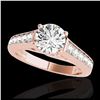 Image 1 : 1.50 ctw H-SI/I Diamond Solitaire Ring 10K Rose Gold - REF-204N5A - SKU:34899
