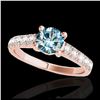 Image 1 : 1.55 ctw SI Fancy Blue Diamond Solitaire Ring 10K Rose Gold - REF-155Y5X - SKU:35495