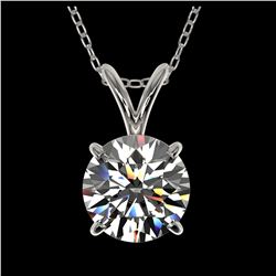 1.25 ctw H-SI/I Diamond Necklace 10K White Gold - REF-270W2H - SKU:33201