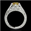 Image 2 : 1.25 ctw SI Intense Yellow Diamond Ring 10K White Gold - REF-125N5A - SKU:34691