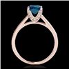 Image 2 : 2 ctw SI Fancy Blue Diamond Solitaire Ring 10K Rose Gold - REF-238V6Y - SKU:34859