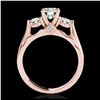 Image 2 : 1.75 ctw H-SI/I Diamond 3 Stone Ring 10K Rose Gold - REF-181X4R - SKU:35377