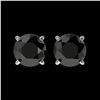 1.50 ctw Fancy Black Diamond Solitaire Stud Earrings 10K White Gold - REF-48A2V - SKU:33072