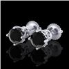 1.26 ctw Fancy Black Diamond Art Deco Stud Earrings 18K White Gold - REF-67A3V - SKU:37786
