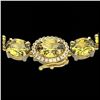 45.25 ctw Citrine & VS/SI Diamond Necklace 14K Yellow Gold - REF-223R6K - SKU:40263