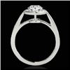 Image 2 : 1.45 ctw H-SI/I Diamond Solitaire Halo Ring 10K White Gold - REF-197M7F - SKU:33796