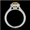 Image 2 : 1.70 ctw SI/I Fancy Intense Yellow Diamond Ring 10K White Gold - REF-257H7M - SKU:33596
