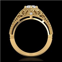1.07 ctw VS/SI Diamond Solitaire Art Deco Ring 18K Yellow Gold - REF-322A5V - SKU:36919