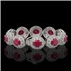 Image 2 : 49.17 ctw Ruby & Diamond Bracelet 14K White Gold - REF-1369F3N - SKU:43712