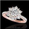 Image 1 : 2.19 ctw H-SI/I Diamond Solitaire Halo Ring 10K Rose Gold - REF-218X2R - SKU:33716