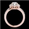 Image 2 : 2.19 ctw H-SI/I Diamond Solitaire Halo Ring 10K Rose Gold - REF-218X2R - SKU:33716