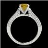 Image 2 : 1.60 ctw SI/I Fancy Intense Yellow Diamond Ring 10K White Gold - REF-197W7H - SKU:34923