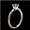 Image 3 : 0.50 ctw Intense Blue Diamond Ring 10K Rose Gold - REF-58V5Y - SKU:32862